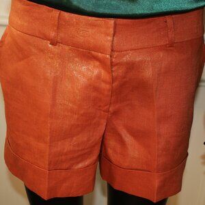 Orange Metallic Shorts size 4 by britt ryan